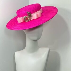 Elegant Pink Women's Hat with Bow